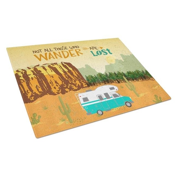 Carolines Treasures Carolines Treasures VHA3027LCB RV Camper Camping Wander Glass Cutting Board - Large - VHA3027LCB