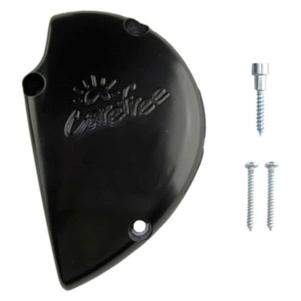 Carefree R001554BLK Left Hand Black Plastic Fascia End Awning Caps - C6F-R001554BLK
