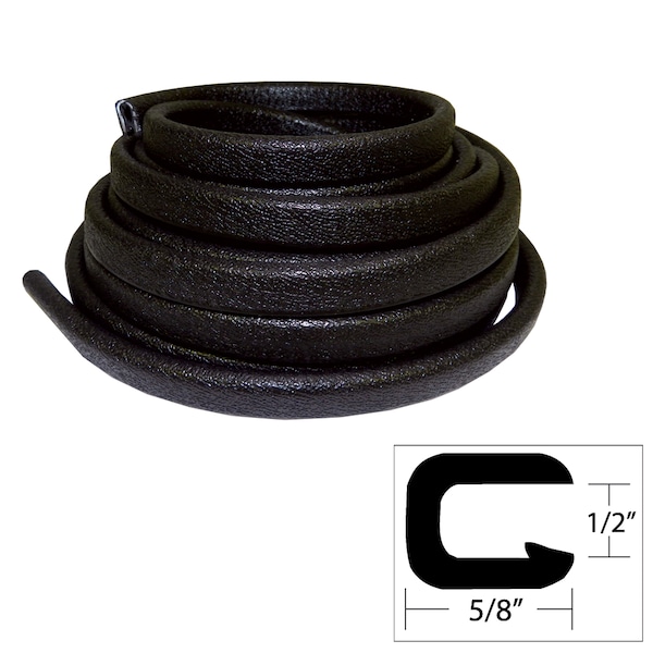Taco Marine Flexible Vinyl Trim - " Opening x "W x 25'L - Black - V30-1316B25-1