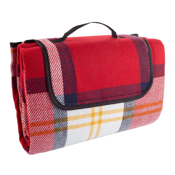 Wakeman Picnic Blanket with Foam Padding - Waterproof and Foldable Mat for Camping by Red Plaid - 75-CMP1101