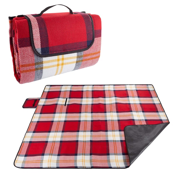 Wakeman Picnic Blanket with Foam Padding - Waterproof and Foldable Mat for Camping by Red Plaid - 75-CMP1101