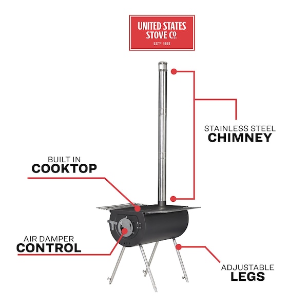 Us Stove Co 14 In. Caribou Backpacker Camp Stove - CCS14