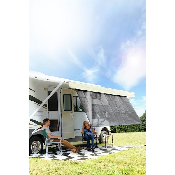 Camco RV AWNING SHADE KIT, 54INX 120IN, BLACK, BILINGUAL - 51451