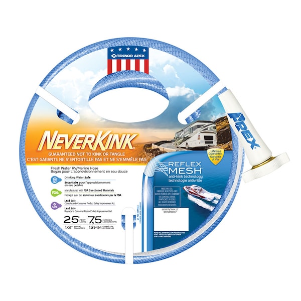 Teknor Apex Teknor Apex 7604-25 NeverKink RV/Marine Water Hose - 1/2" x 25' - 7604-25