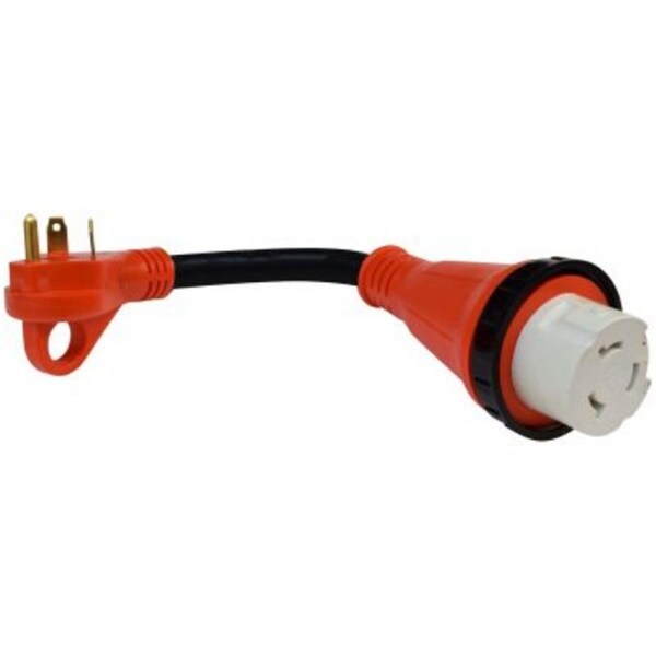 Valterra Products 30Am-50Af Detach Adapter Cord With Handle, 12 in. Red - VLPA10-3050HD