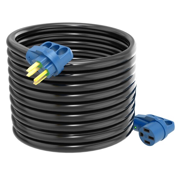 Makerz 50A RV Cord with Lights - 50ft , NEMA 14-50P to NEMA 14-50R - 232