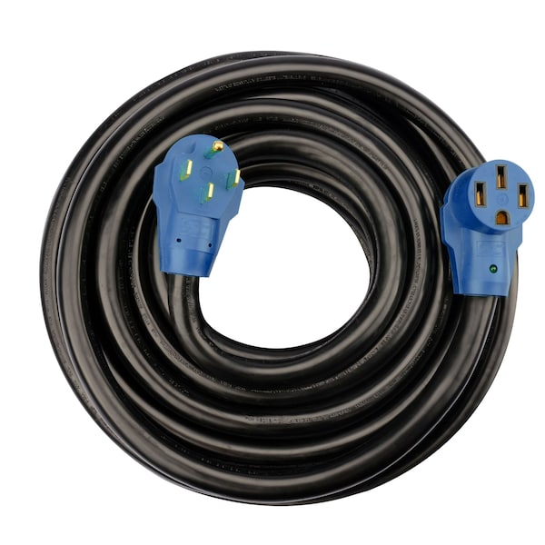 Makerz 50A RV Cord with Lights - 50ft , NEMA 14-50P to NEMA 14-50R - 232