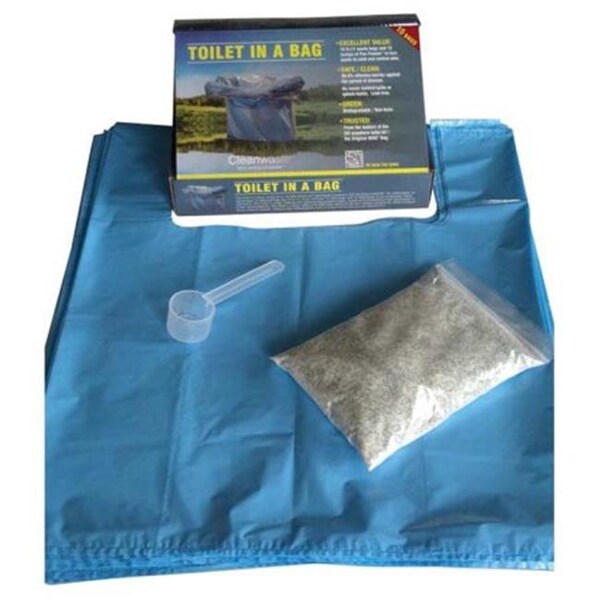 Cleanwaste Cleanwaste D415W15 Toilet in a Bag - 15 Count - D415W15