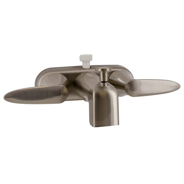 Valterra PF223403 Faucet 4" Tub W/Shower D-Spud Brushed Nickel 2-Lever Handle - PF223403