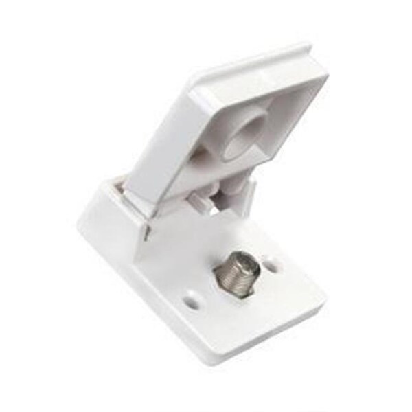 Jr Products JR PRODUCTS 47755 Exterier Weather Proof TV Jack - Polar White - J45-47755