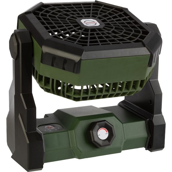 Wakeman Camping Fan with Tent Light - 5400mAh Rechargeable Portable Fan with Light by Wakeman Green - 75-CMP1135