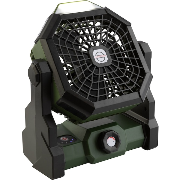 Wakeman Camping Fan with Tent Light - 5400mAh Rechargeable Portable Fan with Light by Wakeman Green - 75-CMP1135