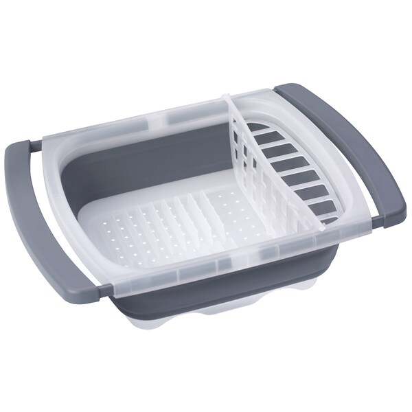 Prepworks Prepworks CDD-20GY Collapsible Over-The-Sink Dish Drainer - Gray - CDD-20GY