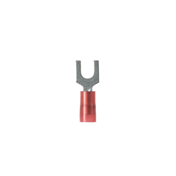 Panduit Fork Term, narrow tongue, Nyln Insul, 22 - 18, PN18-10FN-C, PK 100 - PN18-10FN-C