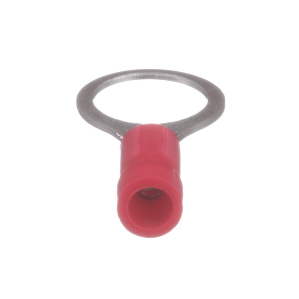 Panduit Ring Term, vinyl Insul, 22 - 18 AWG, 3/8" stud, PV18-38R-MY, PK 1000 - PV18-38R-MY