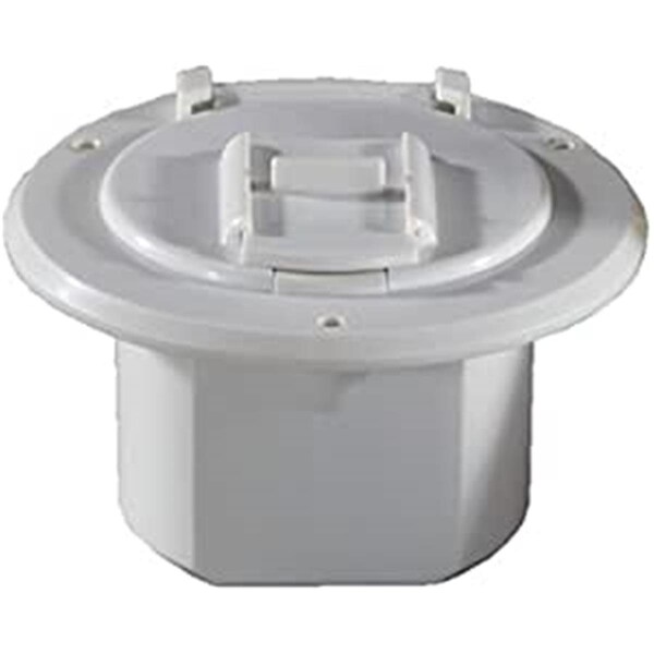 Overtime 5 x 3 in. Round Universal Style Cable Hatch, Colonial White - OV1871629