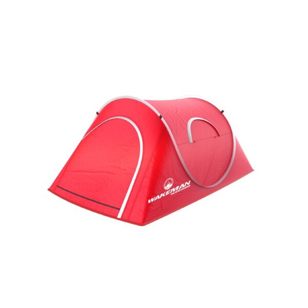 Leisure Sports Pop-up Tent 2-person Water Resistant Barrel Style Tent for Camping with Rain Fly And Carry Bag (Red) - 785824GQY
