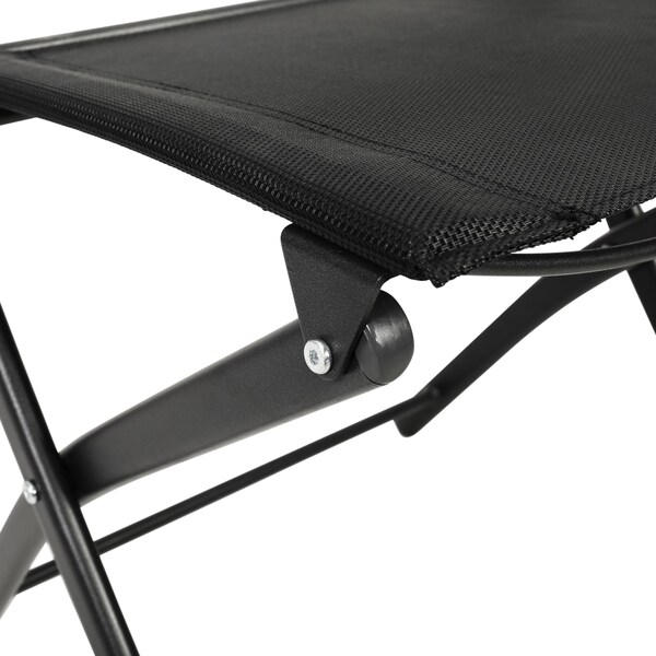 Flash Furniture Brazos Folding Chairs w/Black Flex Comfort Material Backs and Seats and Black Metal Frames, 4PK - 4-TLH-SC-097-BLK-02-GG