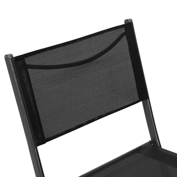 Flash Furniture Brazos Folding Chairs w/Black Flex Comfort Material Backs and Seats and Black Metal Frames, 4PK - 4-TLH-SC-097-BLK-02-GG