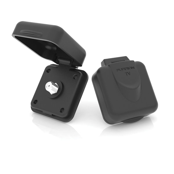 Lippert Lippert 381608 Miniature Cable TV Inlet - Black (Furrion) - FTVINB-BS-OEM
