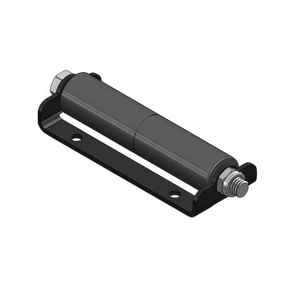 Global Slide Out Roller, Surface Mount, Model No205, Powder Coat Black Mounting Bracket. - SOR-SM-205-2006