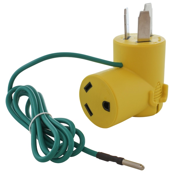 Ac Works NEMA 10-50P 3-Prong 50A Old Welder/Range Plug to 30A RV Adapter - RV1050TT