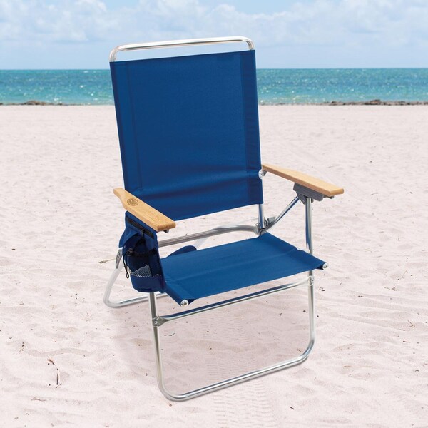 Rio Beach Rio Brands 7-Position Blue Beach Folding Chair - SC642-28PK4