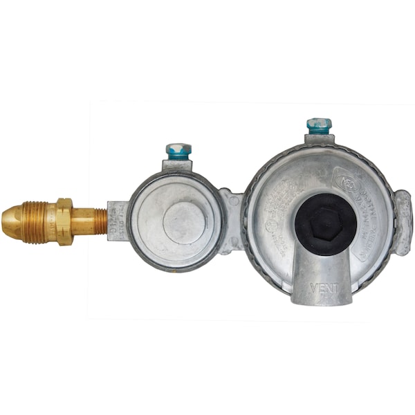 Marshall Excelsior MEGR-295 Compact 2-Stage Regulator-HN Excess Flow POL Inlet x 3/8 FNPT Outlet 90 Degree Vent - MEGR-295