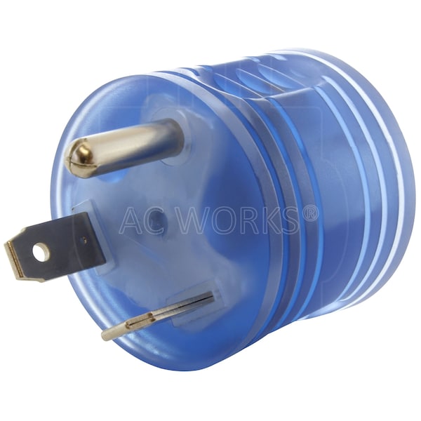 Ac Works RV 30A TT-30P Plug to 5-20R 15/ 20A Household Outlet with Power Indicator - RVTT520