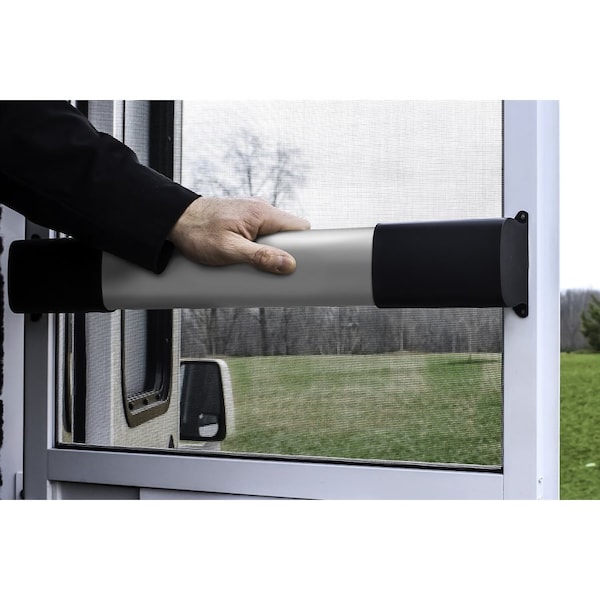 Camco RV SCREEN DOOR, CROSS BAR, WIDE, BLACK - 42188