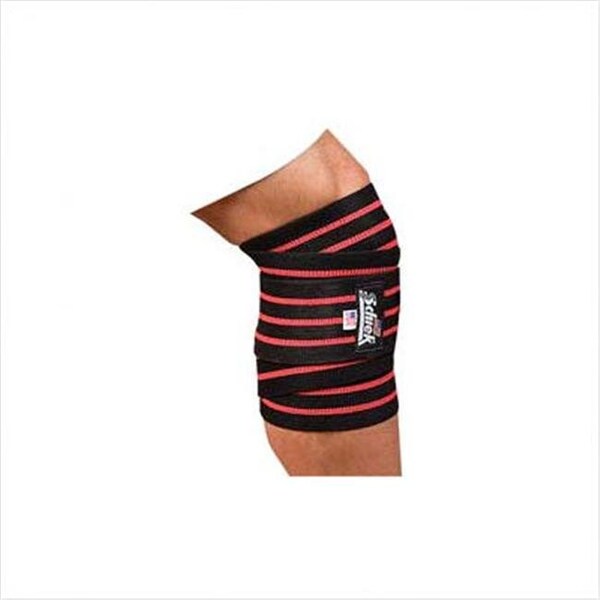 Schiek Sports Schiek Sports 1178KW-BV 78 Inch Black Line Heavy Duty Knee Wraps With Cloth Tie - Black - 1178KW-BV