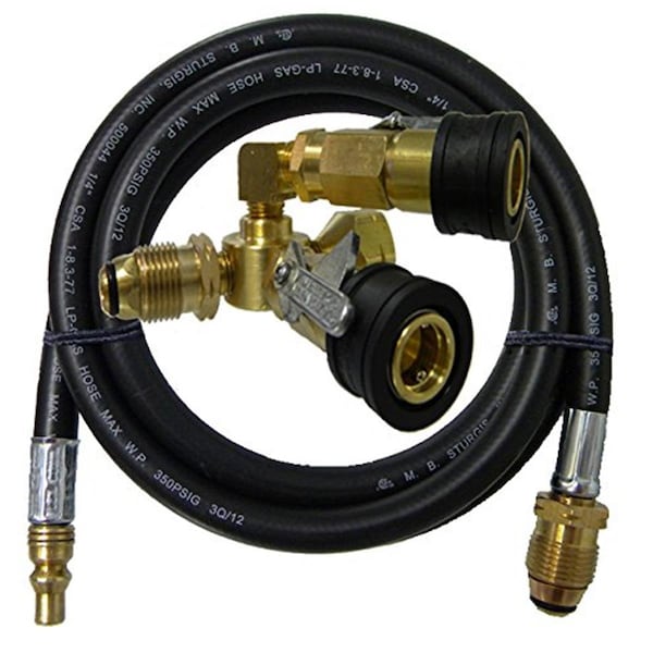 Mb Sturgis 20 ft. RV Stianless Steel Overbraid Pigtail Propane Hose - MB323577