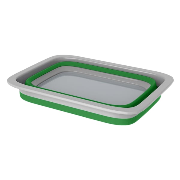 Wakeman Collapsible Ice Bucket - 10-Liter Portable Multi-Use Basin for Camping by Green - 75-CMP1036