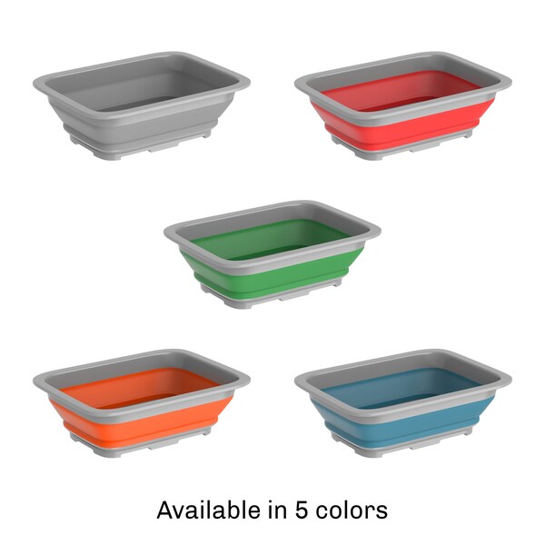 Wakeman Collapsible Ice Bucket - 10-Liter Portable Multi-Use Basin for Camping by Green - 75-CMP1036