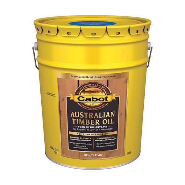 Cabot Cabot Australian Timber Oil Low VOC Transparent Honey Teak Oil-Based Australian Timber Oil 5 gal - 140.0019458.008
