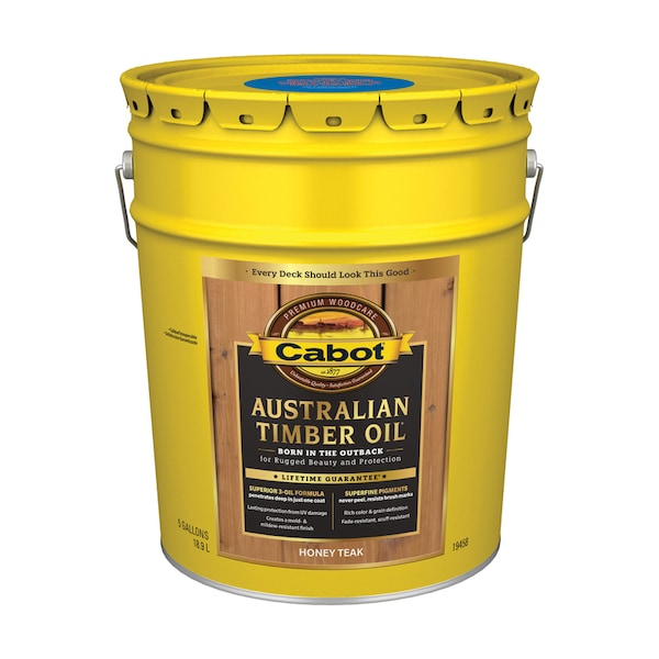 Cabot Cabot Australian Timber Oil Low VOC Transparent Honey Teak Oil-Based Australian Timber Oil 5 gal - 140.0019458.008