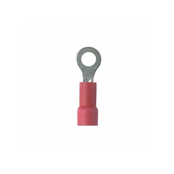 Panduit Ring Terminal, exp vinyl Insul, 22 - 18 AWG, PV18-14RX-MY, PK 1000 - PV18-14RX-MY