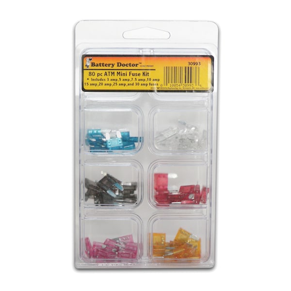 Battery Doctor Battery Doctor 30993 MiniBlade Fuse Kit - 80 Piece - 30993