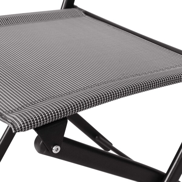 Flash Furniture Brazos Folding Chairs w/Gray Flex Comfort Material Backs and Seats and Black Metal Frames, 4PK - 4-TLH-SC-097-GRY-02-GG