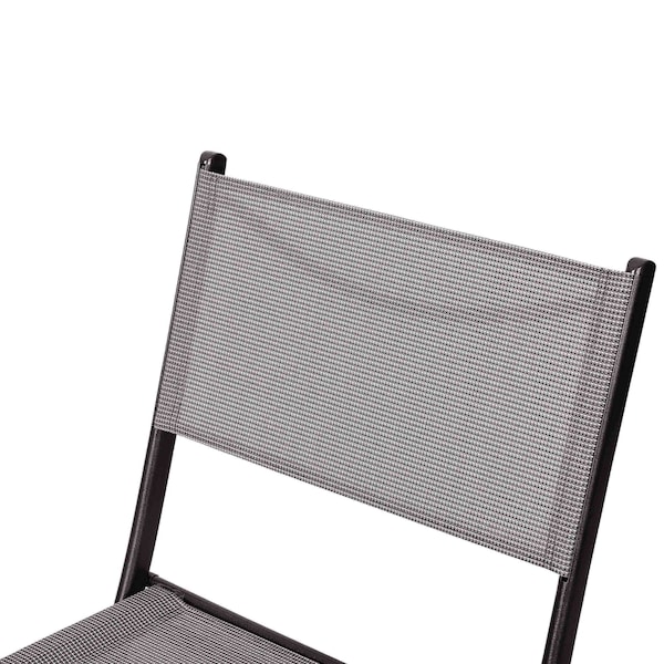 Flash Furniture Brazos Folding Chairs w/Gray Flex Comfort Material Backs and Seats and Black Metal Frames, 4PK - 4-TLH-SC-097-GRY-02-GG