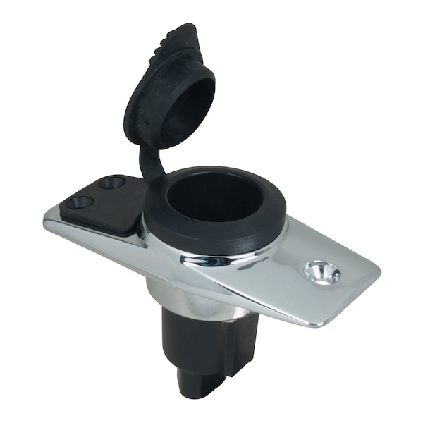 Perko Perko 1060PB0DP Chrome-Plated 2-Pin Plug-In Light Base with 5 Degree Rake - 3.75 x 1.75 Base - 1060PB0DP