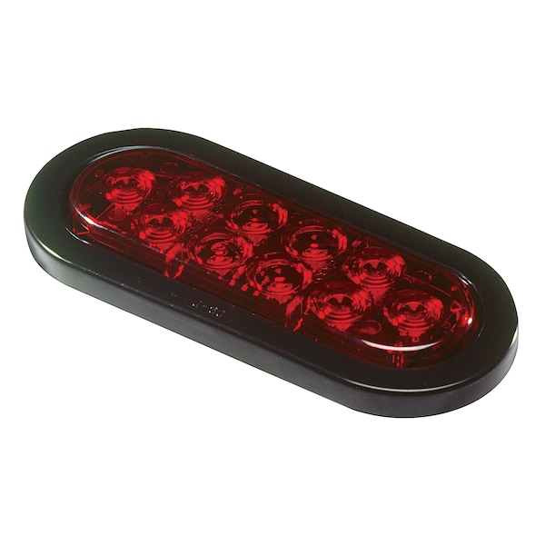 Innovative Lighting 260-4403-7 Oval 6" LED Stop/Turn/Tail Light w Grommet Mount-Red/Red Lens w TK Plug - 260-4403-7