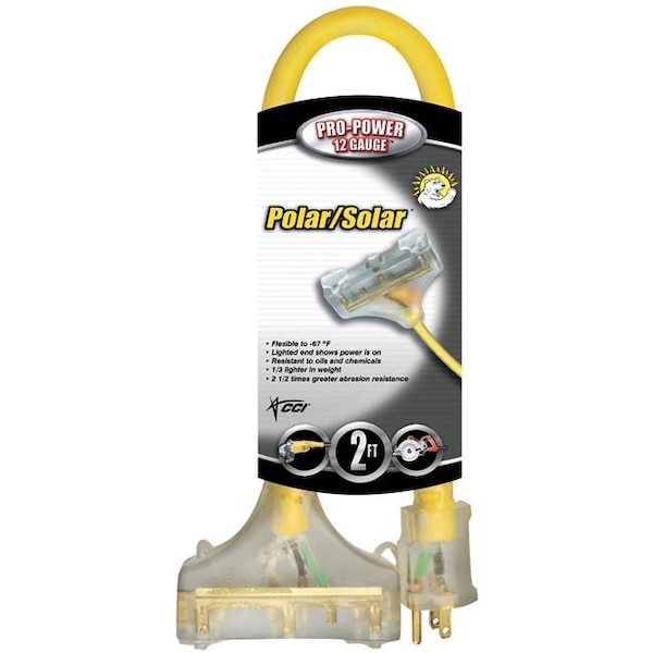 Southwire Coleman Cable 172-03482 3-Way 2' Tri-Source Allweather Cord Lighte - 172-03482