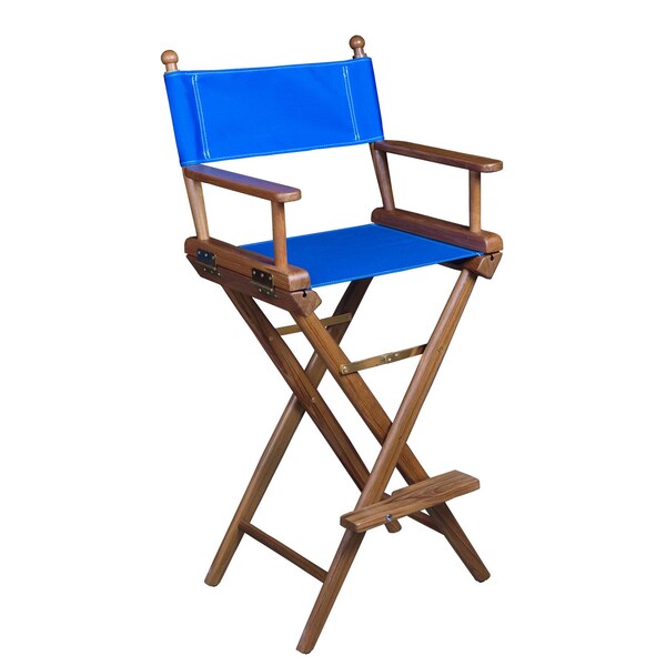Whitecap Newport Captain's Chair with Pacific Blue Fabric Seat - 60045