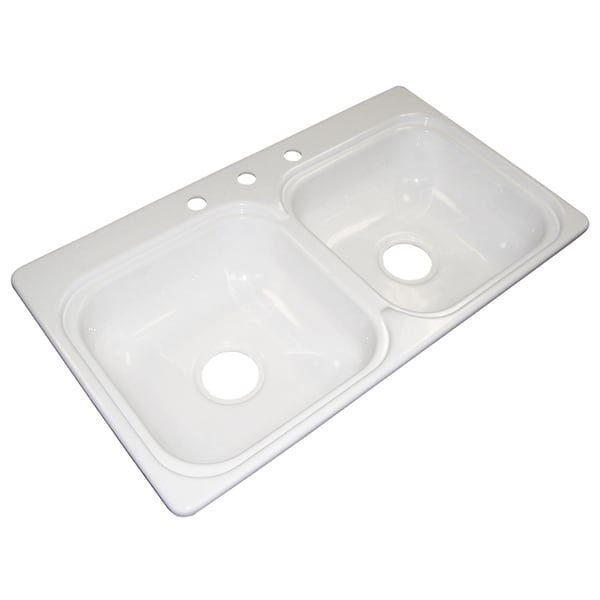 Better Bath Better Bath W331973-SPK Acrylic Double Sink Cover - Large, White - 209753