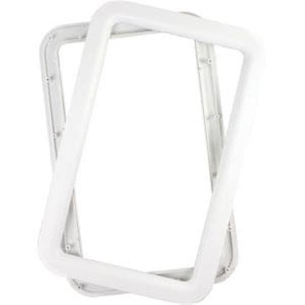 Powerhouse 11011 RV Parts For Reporting Door Window Frame; White - PO24417