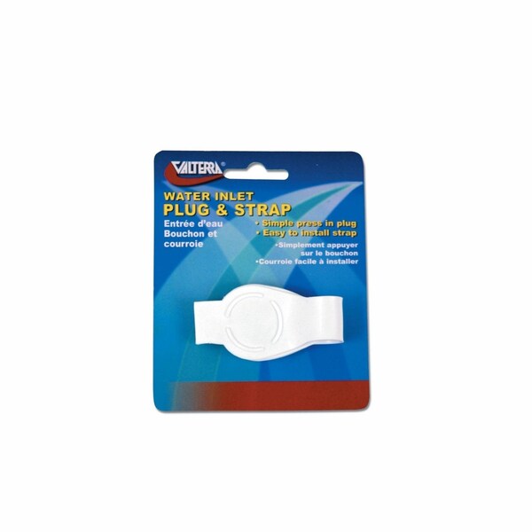 Valterra WATER INLET PLUG, 3/4IN, WITH STRAP, WHITE, CARDED - A0170SVP