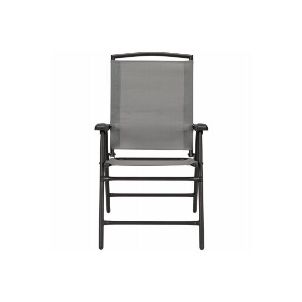 Woodard Cm FS Gray STL FLD Chair - RXTV-1921-FC-G