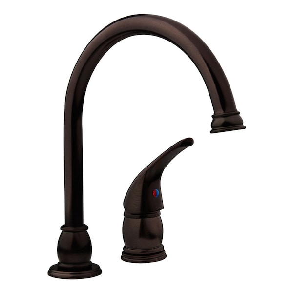 Dura Faucet DESIGNER PEDESTAL GOOSE NECK RV KITCHEN FAUCET - VENETIAN BRONZE - DF-NMK301-VB