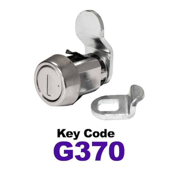 Global RV SS Compartment Lock, Cam/Blade Style, 7/8in Press in, Offset Blade, fit 5/8in Use, Keyed, G370 - CLB-370-78SI-SS